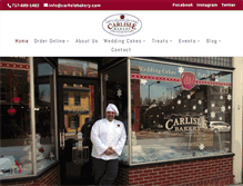 Tablet Screenshot of carlislebakery.com